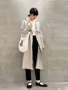 「春めきシューズ」｜「アイテム（トレンチコート）」を使った、omaさん（レディース・163cm）の春コーディネート