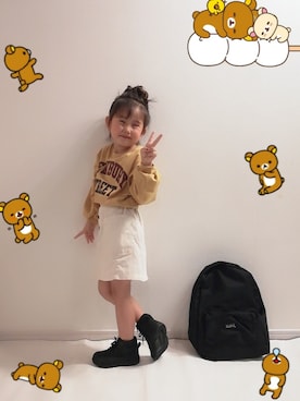 「休闲」｜⍥⃝🆈🆄🆈🆄🅰⍢⃝さん（キッズ・110cm）の秋コーディネート