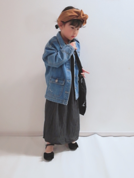 「日系休闲」｜「アイテム（ジャケット/アウター）」を使った、⍥⃝🆈🆄🆈🆄🅰⍢⃝さん（キッズ・110cm）の秋コーディネート