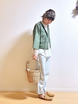 「カオリノモリSTAFF」｜「アイテム（バッグ）」を使った、muro☺︎さん（レディース・150cm）の春コーディネート