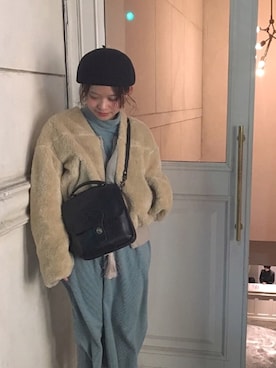 「カオリノモリ」｜「アイテム（ブルゾン）」を使った、muro☺︎さん（レディース・150cm）の冬コーディネート