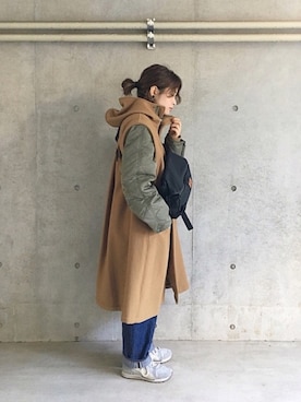 「MYSTERY RANCH（ミステリーランチ）のアイテム（バッグ）」を使った、muro☺︎さん（レディース・150cm）の冬コーディネート