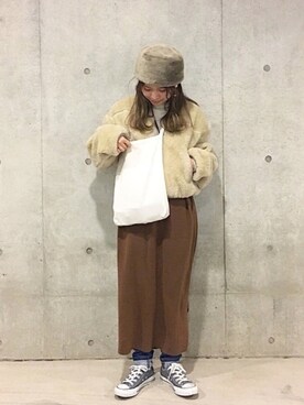 「カオリノモリ」｜「アイテム（ブルゾン）」を使った、muro☺︎さん（レディース・150cm）の冬コーディネート