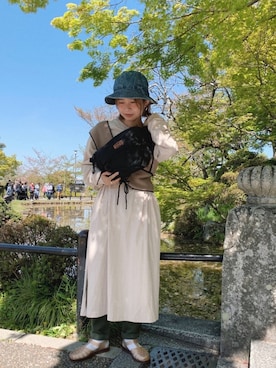 「MYSTERY RANCH（ミステリーランチ）のアイテム（バッグ）」を使った、muro☺︎さん（レディース・150cm）の春コーディネート