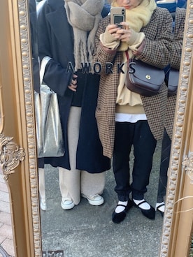 「Caffe（カフェ）のアイテム」を使った、muro☺︎さん（レディース・150cm）の冬コーディネート