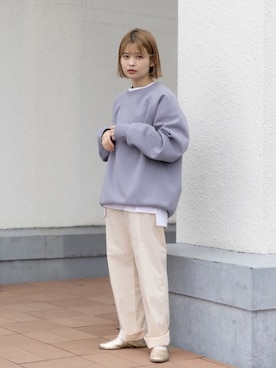 「UNIQLO（ユニクロ）のアイテム（スウェット）」を使った、muro☺︎さん（レディース・150cm）の春コーディネート