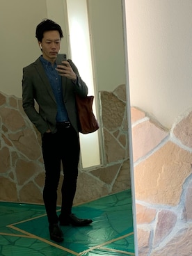 「MK MICHEL KLEIN（エムケーミッシェルクラン）のアイテム（ジャケット/アウター）」を使った、doraemonsterさん（メンズ・168cm）の秋コーディネート