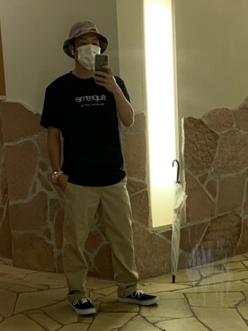 「UNIQLO（ユニクロ）の50色ソックス（消臭機能付き）（ソックス/靴下）」を使った、doraemonsterさん（メンズ・168cm）の夏コーディネート