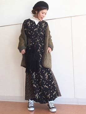 𝕂𝔼𝕀𝕂𝕆さん（レディース・159cm）の冬コーディネート