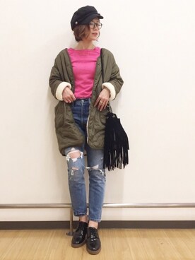 𝕂𝔼𝕀𝕂𝕆さん（レディース・159cm）の冬コーディネート