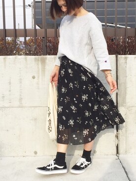 「CIBONE（シボネ）のアイテム」を使った、𝕂𝔼𝕀𝕂𝕆さん（レディース・160cm）の春コーディネート