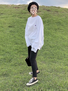 「MODE ROBE（モードローブ）のアイテム（ピアス（両耳用））」を使った、𝕂𝔼𝕀𝕂𝕆さん（レディース・160cm）の秋コーディネート