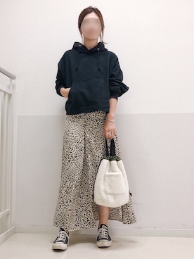 「SHIPS（シップス）のCONVERSE:CANVAS ALL STAR J OX◇（スニーカー）」を使った、𝕂𝔼𝕀𝕂𝕆さん（レディース・160cm）の秋コーディネート