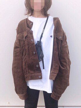 「niko and...（ニコアンド）のアイテム（ブルゾン）」を使った、𝕂𝔼𝕀𝕂𝕆さん（レディース・160cm）の秋コーディネート