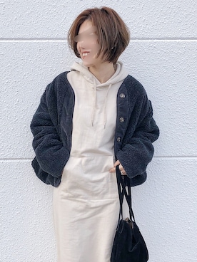 「DHOLIC（ディーホリック）のアイテム（その他アウター）」を使った、𝕂𝔼𝕀𝕂𝕆さん（レディース・160cm）の冬コーディネート