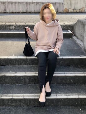 「H&M（エイチ・アンド・エム）のアイテム（バレエシューズ）」を使った、𝕂𝔼𝕀𝕂𝕆さん（レディース・160cm）の春コーディネート