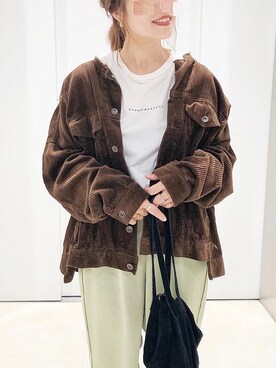 「niko and...（ニコアンド）のアイテム（ブルゾン）」を使った、𝕂𝔼𝕀𝕂𝕆さん（レディース・160cm）の秋コーディネート