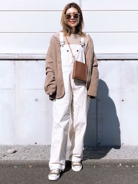 「CONVERSE（コンバース）の＜CONVERSE（コンバース）＞∴ALL STAR 100 LOW オールスターコーデュロイ スニーカー ◆（スニーカー）」を使った、𝕂𝔼𝕀𝕂𝕆さん（レディース・160cm）の冬コーディネート