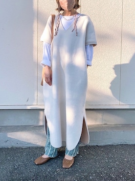 「DONOBAN（ドノバン）のアイテム（シューズ）」を使った、𝕂𝔼𝕀𝕂𝕆さん（レディース・160cm）の冬コーディネート