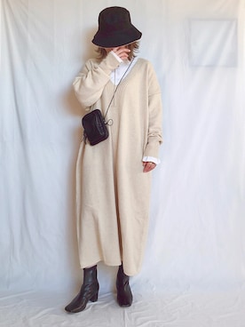 「Lavish Gate（ラヴィッシュゲート）のアイテム」を使った、𝕂𝔼𝕀𝕂𝕆さん（レディース・160cm）の冬コーディネート