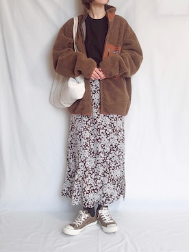 「CONVERSE（コンバース）の＜CONVERSE（コンバース）＞∴ALL STAR 100 LOW オールスターコーデュロイ スニーカー ◆（スニーカー）」を使った、𝕂𝔼𝕀𝕂𝕆さん（レディース・160cm）の冬コーディネート