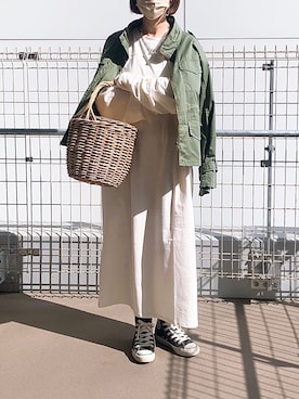 「reca（レカ）のアイテム（ジャケット/アウター）」を使った、𝕂𝔼𝕀𝕂𝕆さん（レディース・160cm）の春コーディネート