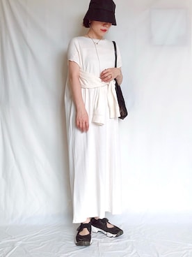 「DEVICE（デバイス）のアイテム（帽子）」を使った、𝕂𝔼𝕀𝕂𝕆さん（レディース・160cm）の春コーディネート