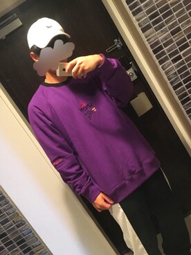 「オルチャンファッション」｜「アイテム（スウェット）」を使った、蓮さん（メンズ・173cm）の秋コーディネート