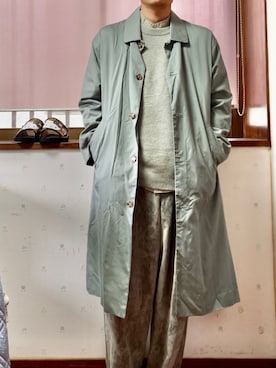 「ペールトーン」｜「アイテム（ステンカラーコート）」を使った、ariick5さん（メンズ・170cm）の冬コーディネート