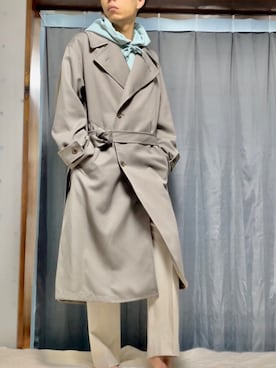 「ペールトーン」｜「アイテム（トレンチコート）」を使った、ariick5さん（メンズ・170cm）の冬コーディネート