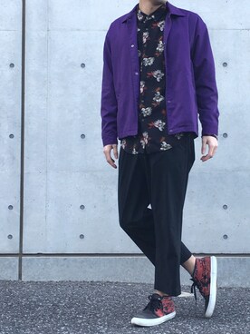 くまてんさん（メンズ・178cm）の冬コーディネート