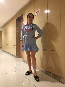 「アイテム（シャツワンピース）」を使った、刘刘刘刘刘刘刘夫人さん（レディース・163cm・20代）の秋コーディネート