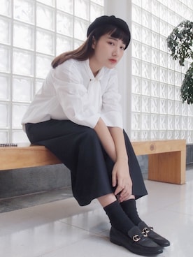 「MONKI（モンキ）のアイテム（帽子）」を使った、ウィニーさん（レディース・167cm）の夏コーディネート