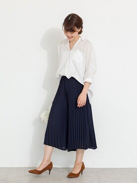 「プリーツ」｜NBB STAFF05さん（レディース・158cm）の冬コーディネート