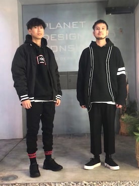 「TEAM COZY（チーム コージー）のアイテム」を使った、大谷和宏さん（メンズ・175cm）の冬コーディネート