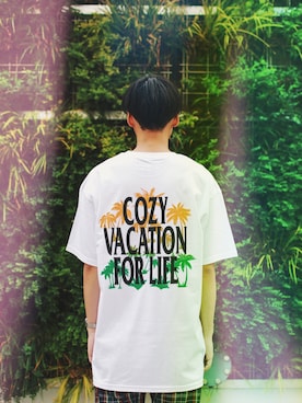 「TEAM COZY（チーム コージー）のアイテム」を使った、大谷和宏さん（メンズ・175cm）の春コーディネート