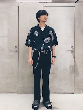 「エスニック」｜「アイテム（財布/小物）」を使った、大谷和宏さん（メンズ・175cm）の夏コーディネート