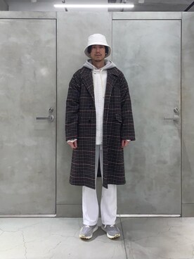 「FILLING PIECES（フィリングピース）のアイテム」を使った、大谷和宏さん（メンズ・175cm）の冬コーディネート