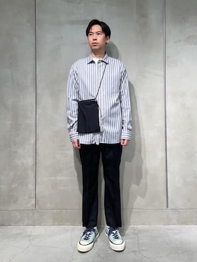 「SPACE_SPACE（スペーススペース）のアイテム」を使った、大谷和宏さん（メンズ・175cm）の春コーディネート