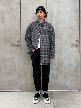「MONKEY TIME（モンキータイム）の＜monkey time＞ SINGLE CHAIN NECKLACE/ネックレス（ネックレス、ゴールド系）」を使った、大谷和宏さん（メンズ・175cm）の秋コーディネート