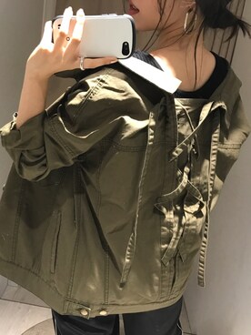 「スピンドル」｜「アイテム（ジャケット/アウター）」を使った、yukaさん（レディース・156cm）の夏コーディネート