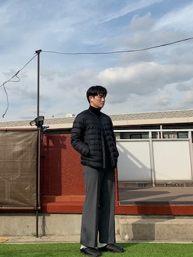 「SUBU（スブ）のアイテム（その他シューズ）」を使った、ハンギョルさん（メンズ・177cm）の冬コーディネート