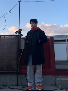「MAISON KITSUNE」｜「アイテム（ブルゾン）」を使った、ハンギョルさん（メンズ・177cm）の春コーディネート