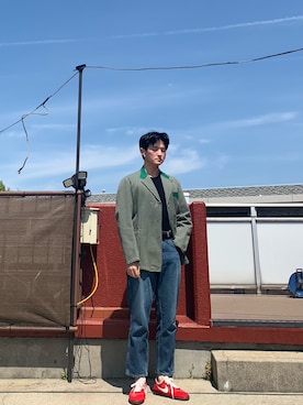 「MYAR（マイヤー）のアイテム」を使った、ハンギョルさん（メンズ・177cm）の春コーディネート