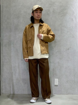 「FRUIT OF THE LOOM（フルーツオブザルーム）のアイテム（キャップ）」を使った、SHINPEIさん（メンズ・170cm）の春コーディネート