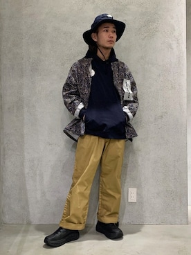 「THE NORTH FACE（ザノースフェイス）のアイテム（ハット）」を使った、SHINPEIさん（メンズ・170cm）の春コーディネート