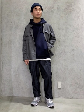 「417 EDIFICE（フォーワンセブンエディフィス）のアイテム（ブルゾン）」を使った、SHINPEIさん（メンズ・170cm）の春コーディネート