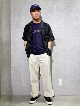 「417 EDIFICE（フォーワンセブンエディフィス）のアイテム（キャップ）」を使った、SHINPEIさん（メンズ・170cm）の夏コーディネート