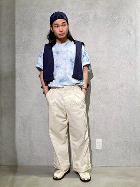 「417 EDIFICE（フォーワンセブンエディフィス）のアイテム（キャップ）」を使った、SHINPEIさん（メンズ・170cm）の夏コーディネート