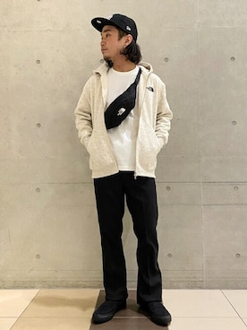 「ランチャーパンツ」｜「アイテム（キャップ）」を使った、SHINPEIさん（メンズ・170cm）の秋コーディネート
